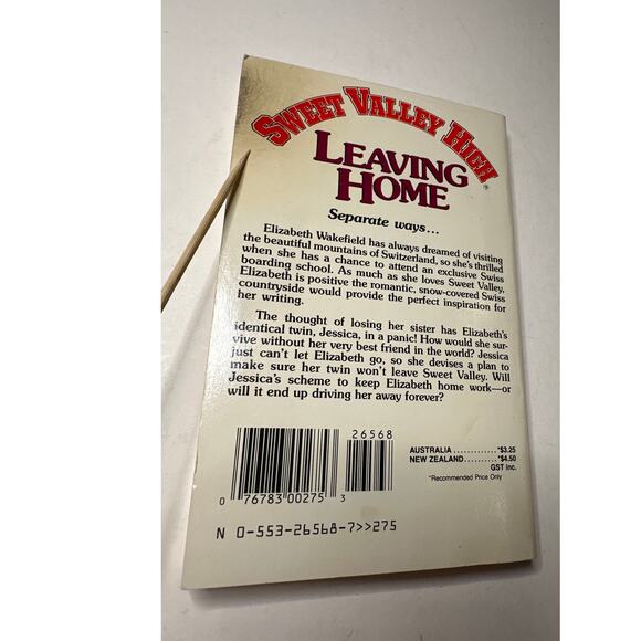 Sweet Valley High 1ST Edition First Print Book #38 Leaving Home Vintage 1980's - Picture 4 of 7